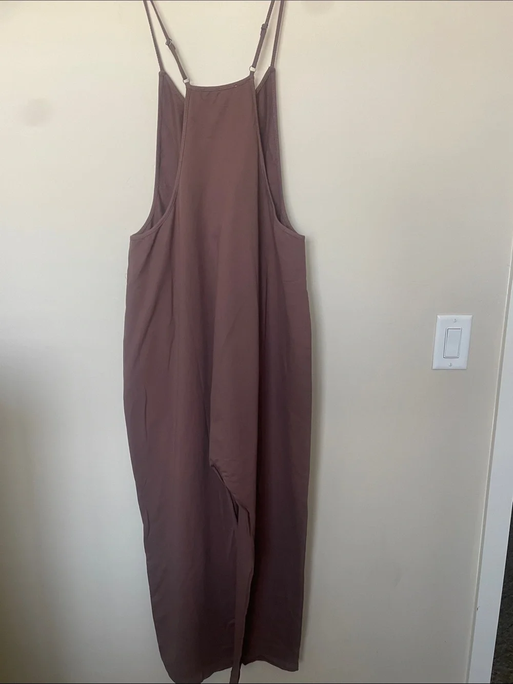 Listicle Brown Relaxed Spaghetti-Strap Jumpsuit